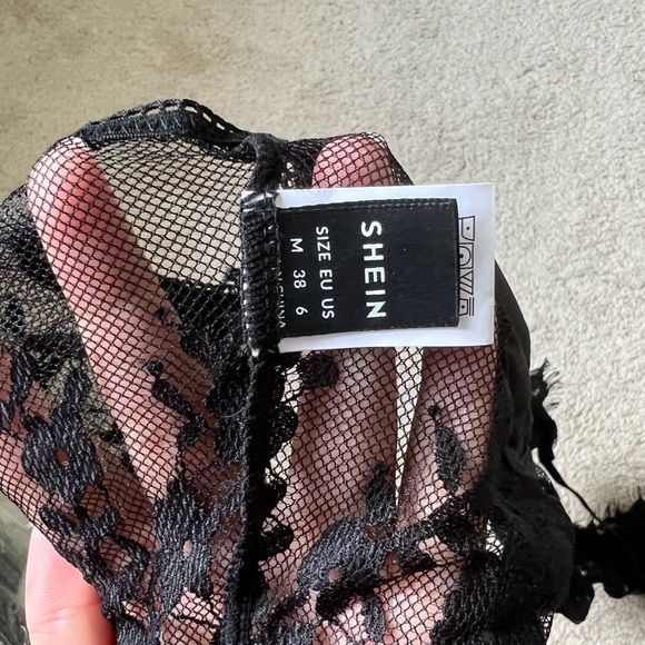 shein black lace longline bralette - Picture 3 of 3